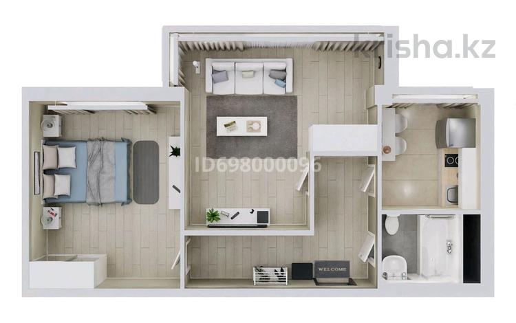 2-бөлмелі пәтер · 50.8 м² · 7/9 қабат, мкр Асар-2, Мкр. Бозарык 3195/1 — Торговый центр Толе би, бағасы: 25.4 млн ₸ в Шымкенте, Абайский р-н — фото 2