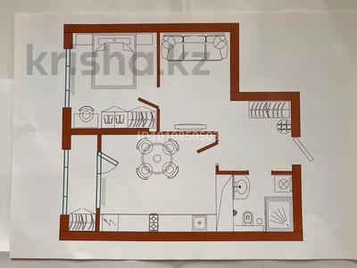 1-бөлмелі пәтер · 47.5 м² · 3/9 қабат, Каныша Сатпаева, бағасы: 48 млн ₸ в Алматы, Бостандыкский р-н