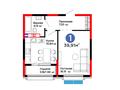 1-комнатная квартира · 39.91 м², ​Тамерлановское шоссе 328 за ~ 20.7 млн ₸ в Шымкенте, Туран р-н — фото 3