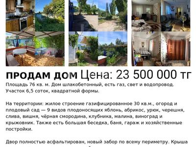 Отдельный дом · 6 комнат · 76 м² · 6.57 сот., Сайыма Балмуканова 181А за 23.5 млн ₸ в Актобе, мкр Москва