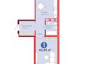2-комнатная квартира · 42.5 м² · 5/17 этаж, Улы Дала 10 за ~ 27 млн ₸ в Астане, Нура р-н — фото 2