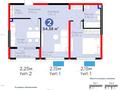 2-бөлмелі пәтер · 54.38 м² · 2/9 қабат, Северо-Запад ш/а 1 — ул. Куаныша Тулеметова, уч. 64/2 (район Дендропарка), бағасы: 35.5 млн ₸ в Шымкенте, Абайский р-н — фото 15