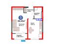 1-комнатная квартира · 38.45 м², мкр Гажайып, ​Гажайып микрорайон 11/19 за ~ 38.4 млн ₸ в Алматы, Алатауский р-н — фото 3