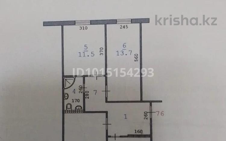 3-комнатная квартира · 70.8 м² · 1/5 этаж, Жургенова за 23.5 млн ₸ в Актобе, мкр. Курмыш — фото 2