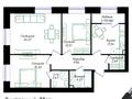 3-комнатная квартира · 87 м² · 3/9 этаж, Мухамедханова 43 — Дом с паркингом за 45.5 млн ₸ в Астане, Нура р-н — фото 2