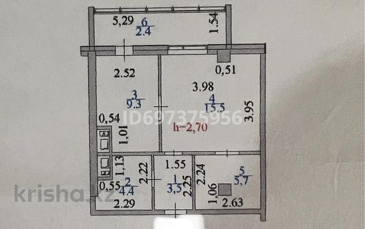 1-комнатная квартира, 41 м², 5/12 этаж, Акан серы 16 за 13.2 млн 〒 в Астане, Сарыарка р-н — фото 2