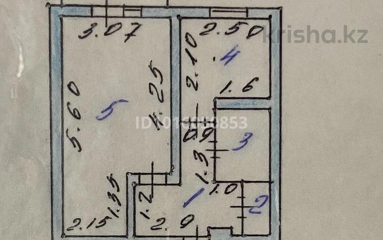 1-бөлмелі пәтер · 34 м² · 5/5 қабат, Самал ш/а. 21, бағасы: 7.7 млн ₸ в Таразе, мкр Самал — фото 2