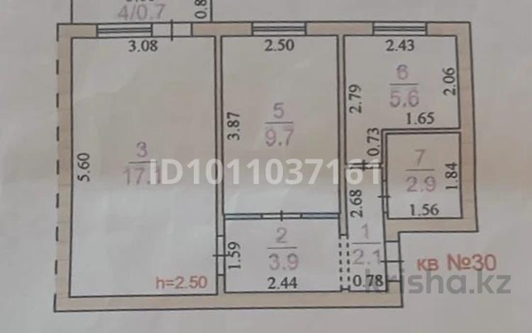 2-комнатная квартира · 42 м² · 3/5 этаж, А. Бейсеуова — Центр поселка за 15 млн ₸ в Каргалы (п. Фабричный) — фото 2