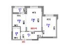 2-комнатная квартира · 55.61 м² · 4/9 этаж, Ахмет Байтурсынулы 10/3 за 36 млн ₸ в Астане, Сарайшык р-н