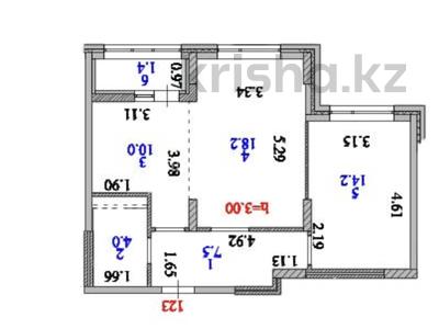 2-комнатная квартира · 55.61 м² · 4/9 этаж, Ахмет Байтурсынулы 10/3 за 36 млн ₸ в Астане, Сарайшык р-н