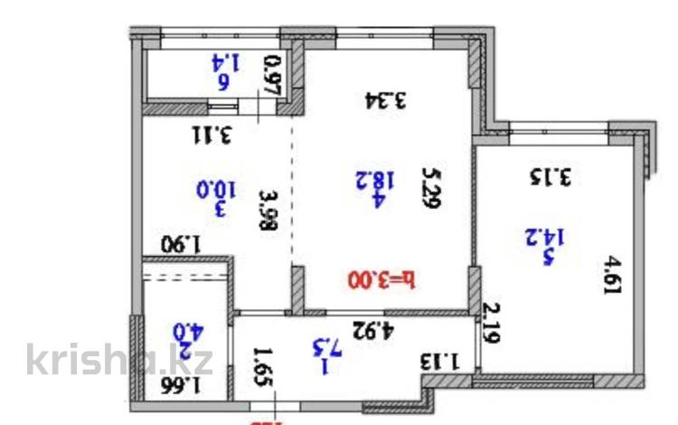 2-комнатная квартира · 55.61 м² · 4/9 этаж, Ахмет Байтурсынулы 10/3 за 36 млн ₸ в Астане, Сарайшык р-н — фото 2