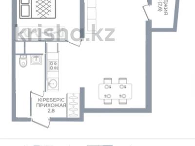 2-комнатная квартира · 43.4 м² · 2/16 этаж, Каныша Сатпаева — Тлендиева за 39 млн ₸ в Алматы, Бостандыкский р-н