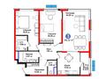 3-комнатная квартира · 95.12 м², мкр Нурсат 2, Байтерекова 12 за ~ 63.6 млн 〒 в Шымкенте, Каратауский р-н — фото 3