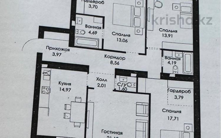 4-комнатная квартира · 115 м² · 2/9 этаж, Е 496 7 за 70 млн 〒 в Астане, Есильский р-н — фото 2