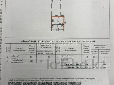 Часть дома · 2 комнаты · 25 м² · , 1 пер Казыбек би 4а за 5 млн ₸ в Таразе