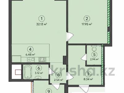 2-бөлмелі пәтер · 80.3 м² · 6/12 қабат, Аскарова 8, 8/1, 8/2, 8/3 — Саина, бағасы: ~ 62.6 млн ₸ в Алматы, Бостандыкский р-н