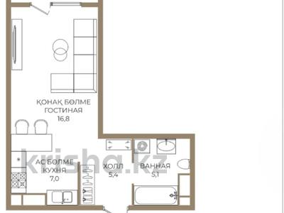 1-комнатная квартира · 36 м² · 9/9 этаж, Каныша Сатпаева 90а/1 за ~ 27.5 млн ₸ в Алматы, Бостандыкский р-н