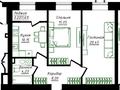 2-комнатная квартира · 60 м² · 12/12 этаж, Жумекен Нажимеденов — ТРЦ Даму молл, мечеть Хазрет Султан, Президентский парк за 36 млн ₸ в Астане, Сарайшык р-н — фото 2