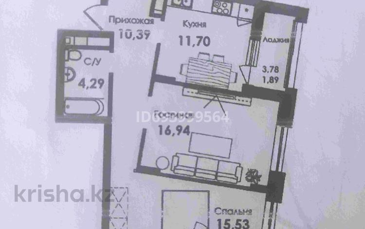 2-комнатная квартира, 60.74 м², 3/9 этаж, Әлихан Бөкейхан 18/1 стр за ~ 36 млн 〒 в Астане, Есильский р-н — фото 2