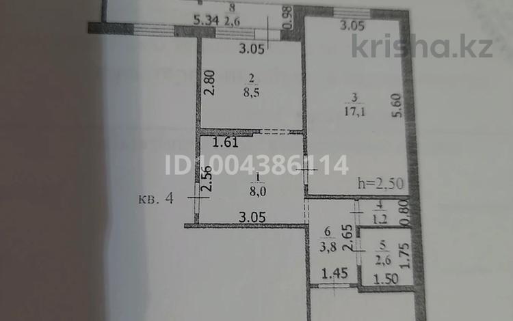 2-бөлмелі пәтер · 55.3 м² · 2/5 қабат, Строитель ш/а. 39, бағасы: 16 млн ₸ в Уральске, мкр Строитель — фото 2