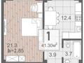 1-комнатная квартира · 41.3 м² · 1/4 этаж, 060 квартал — Комфортная школа Елтай за 15.7 млн ₸ в Ельтае — фото 5