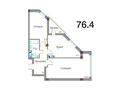 2-комнатная квартира, 74.4 м², 3/6 этаж, Жилгородок 1 за ~ 33.5 млн 〒 в Атырау, мкр Жилгородок — фото 2