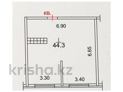 2-бөлмелі пәтер · 44.3 м² · 8 қабат, Сыбызгы — Ипотека АЛМАТЫ ЖАСТАРЫ, бағасы: 23 млн ₸ в Алматы