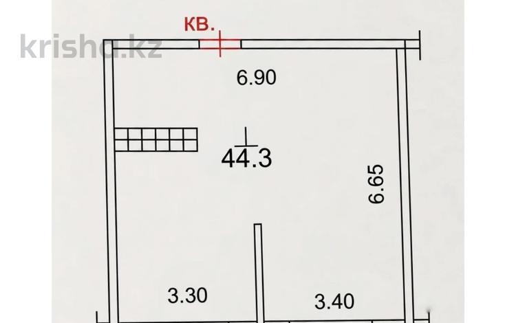 2-бөлмелі пәтер · 44.3 м² · 8 қабат, Сыбызгы — Ипотека АЛМАТЫ ЖАСТАРЫ, бағасы: 23 млн ₸ в Алматы — фото 2