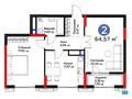 2-комнатная квартира · 64.57 м², Кайым Мухамедханов 6/1 за ~ 60.2 млн 〒 в Астане, Нура р-н — фото 3