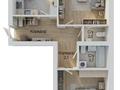 2-бөлмелі пәтер · 70.2 м² · 4/5 қабат, Юго-Восток ш/а., Тлеугабулова 60/1, бағасы: ~ 24.9 млн ₸ в Караганде, Казыбек би р-н