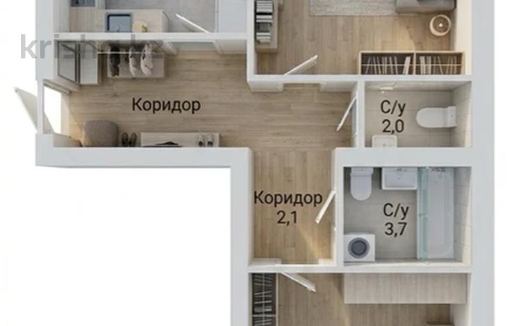 2-бөлмелі пәтер · 70.2 м² · 4/5 қабат, Юго-Восток ш/а., Тлеугабулова 60/1, бағасы: ~ 24.9 млн ₸ в Караганде, Казыбек би р-н — фото 2