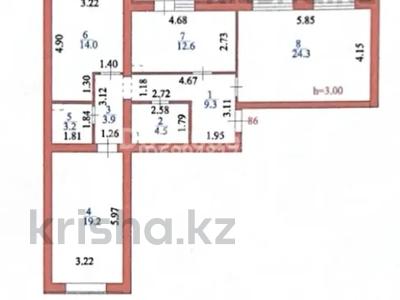 3-комнатная квартира · 92.8 м² · 2/9 этаж, Райымбек батыра 54 — К.Азербаева за 42.5 млн 〒 в Астане, Алматы р-н