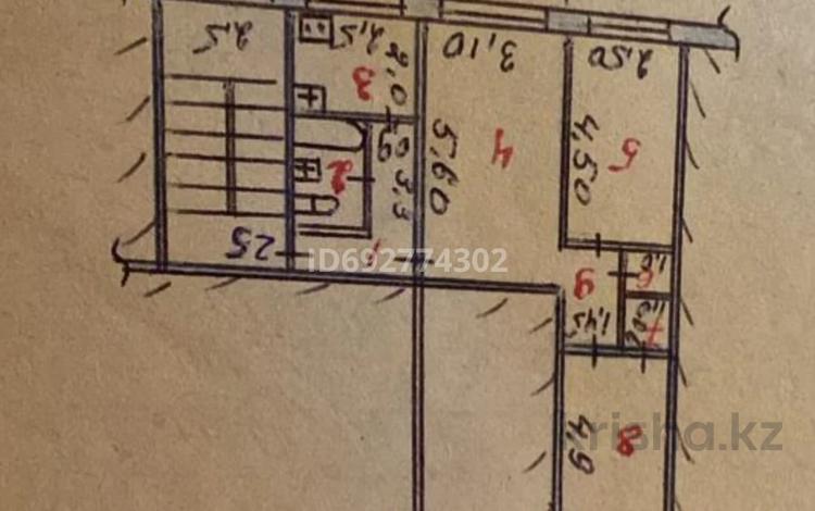 3-комнатная квартира, 57 м², 2/5 этаж, Гагарина 34 — крытый рынок за 17 млн 〒 в Шымкенте, Абайский р-н — фото 9