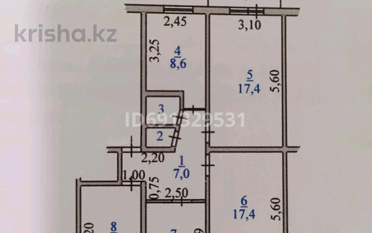 4-комнатная квартира · 76 м² · 4/5 этаж, Салтанат 14 за 22 млн 〒 в Таразе — фото 27