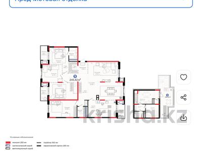 5-комнатная квартира · 246 м² · 6/6 этаж, Толеметова — 25% СКИДКА за ~ 164.6 млн 〒 в Шымкенте, Абайский р-н