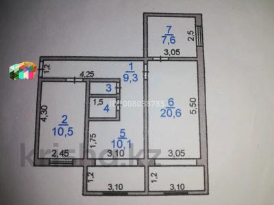 3-комнатная квартира · 62 м² · 4/5 этаж, Абдыразакова 5 — Микрорайон Короткий за 18.2 млн ₸ в Шымкенте, Аль-Фарабийский р-н