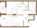 1-бөлмелі пәтер · 49.4 м² · 15/21 қабат, Достык, бағасы: ~ 39 млн ₸ в Астане, Есильский р-н — фото 2