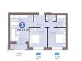 3-бөлмелі пәтер · 68.3 м² · 5/10 қабат, Турар Рыскулов 18/5, бағасы: 54 млн ₸ в Астане, Есильский р-н