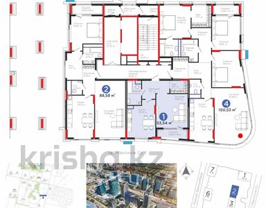 1-комнатная квартира · 53.54 м² · 3/13 этаж, Мангилик Ел 57 за 64 млн ₸ в Астане, Есильский р-н