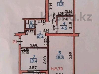 2-бөлмелі пәтер, 60 м², 3/5 қабат, Коктем 8, бағасы: 22.8 млн 〒 в Талдыкоргане, мкр Коктем