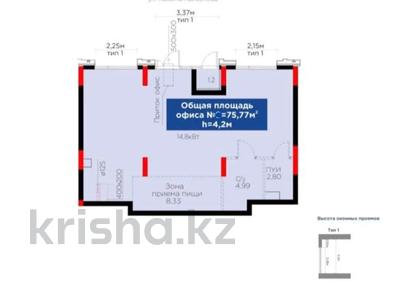 Свободное назначение · 75.77 м² за 98.5 млн ₸ в Астане, Есильский р-н