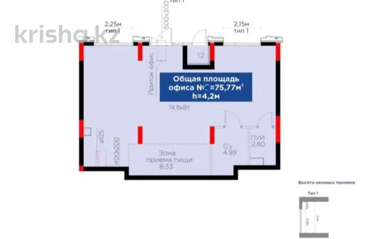 Свободное назначение · 75.77 м² за 98.5 млн ₸ в Астане, Есильский р-н — фото 2
