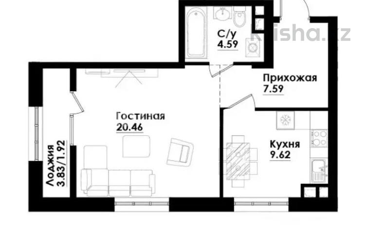 2-комнатная квартира · 45 м² · 5/9 этаж, Жандосова — Cулейменова за 40.5 млн ₸ в Алматы, Ауэзовский р-н — фото 2