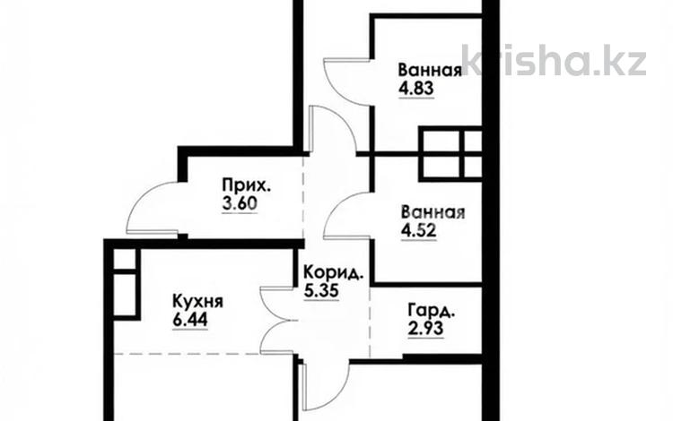 3-бөлмелі пәтер · 79 м² · 11/12 қабат, Макатаева - Байтурсынова — Рядом с Мега парк, бағасы: 65.5 млн ₸ в Алматы, Алмалинский р-н — фото 2