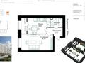 1-комнатная квартира · 42.45 м² · 1/9 этаж, Мухамедханова 43А — Мухамедханова-Айтматова за 22.5 млн ₸ в Астане, Нура р-н — фото 2