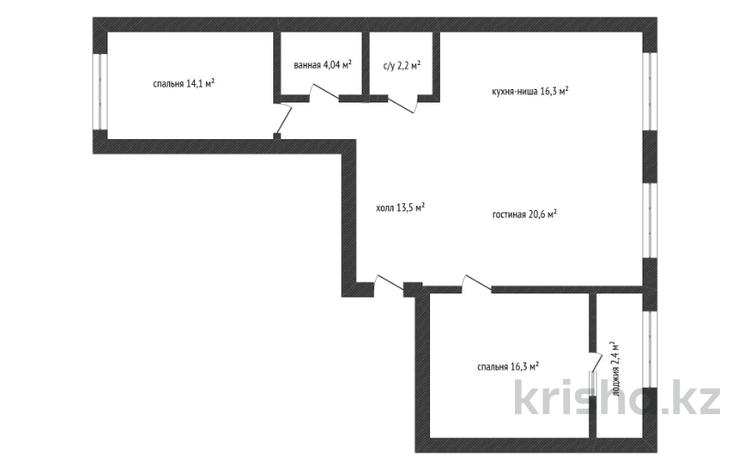 3-бөлмелі пәтер · 89 м² · 5/9 қабат, Сарыарка, бағасы: 24.6 млн ₸ в Кокшетау — фото 2