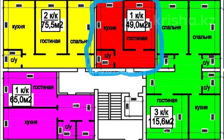 1-бөлмелі пәтер · 49 м² · 3/7 қабат, 4 мкр 25 артында 25, бағасы: 10.5 млн ₸ в Жанаозен — фото 2