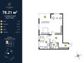 3-бөлмелі пәтер · 78.21 м² · 2/9 қабат, мкр Кайрат, Сыбызғы 100 100 — Рысқұлов көшесі мен Құлжа көшесінің қиылысы., бағасы: 34 млн ₸ в Алматы, Турксибский р-н — фото 3