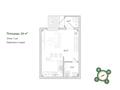 3-бөлмелі пәтер · 69.5 м² · 1/2 қабат, Дулати 1в — Айжарык 1В, бағасы: 31 млн ₸ в Туздыбастау (Калинино) — фото 3