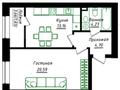 1-бөлмелі пәтер · 43.44 м² · 9/12 қабат, Жумекен Нажимеденов 5, бағасы: 25.5 млн ₸ в Астане, Сарайшык р-н — фото 3